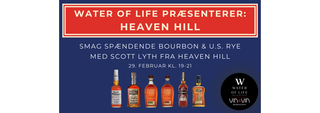 Whiskeysmagning med amerikanske Heaven Hill Destillery