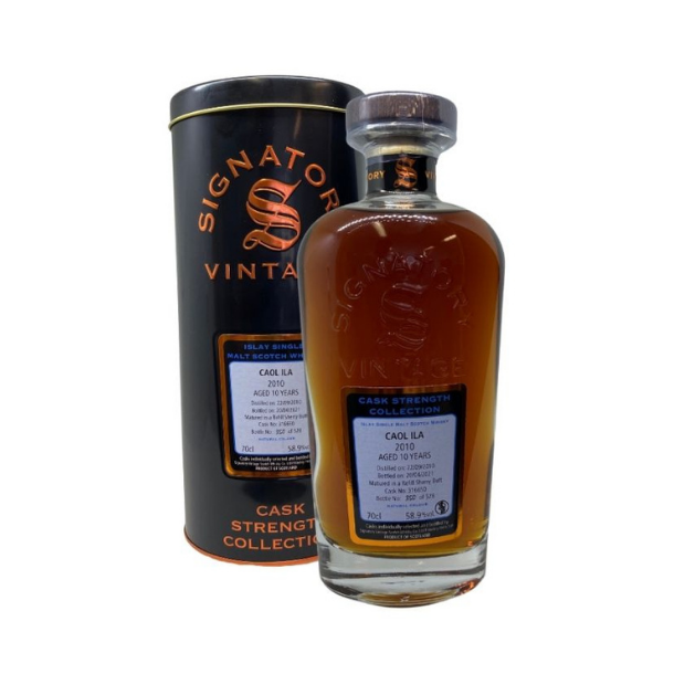 Signatory Cask Strength Collection  Caol Ila 2010/2021 Refill Sherry Butt 70 cl. 58,9% alc.