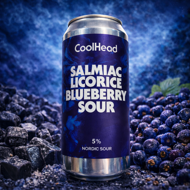 CoolHead Salmiac Licorice Blueberry Sour 5% alc. 44 cl.