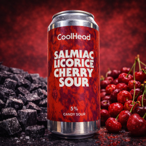 CoolHead Salmiac Licorice Cherry Sour 5% alc. 44 cl.