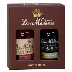 Dos Maderas Caribbean A�ejo 5+3�r &amp; 5+5�r - 37,5%&40% alc., 2x20cl