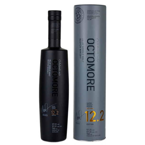 Octomore 12.2 Islay Single Malt Whisky Super Heavily Peated 129.7 ppm 57,3% alc 70 cl.
