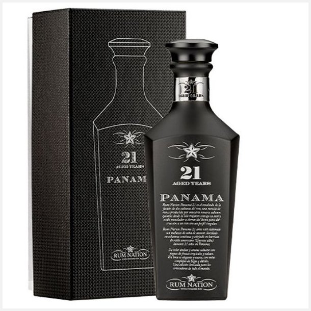 Rum Nation-Panama 21r Black Decanter 43%alc 70cl