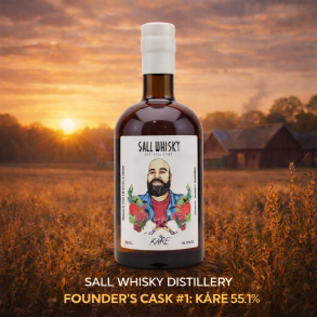 Sall Whisky Distillery - FOUNDER'S CASK #1: K�RE - Single Malt & Single Farm Organic Danish Whisky - 55,1% alc. 70cl 