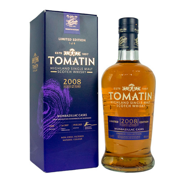 Tomatin French Collection 2008 Monbazillac Aged 12 Years 46%alc 70cl