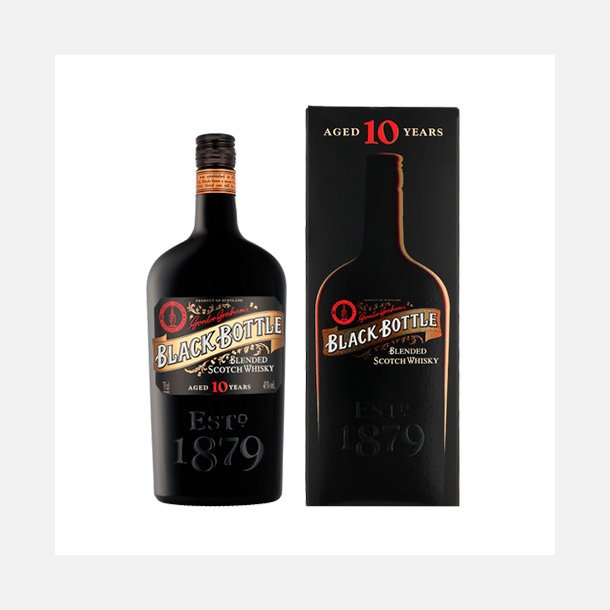Gordon Graham's Black bottle 10 Years Blended Scotch Whisky 40% alc. 70 cl.