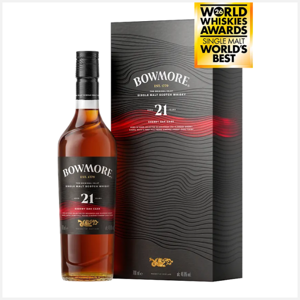 Bowmore 21 Year Sherry Oak Cask Single Malt Whisky - 46,8% alc. 70cl