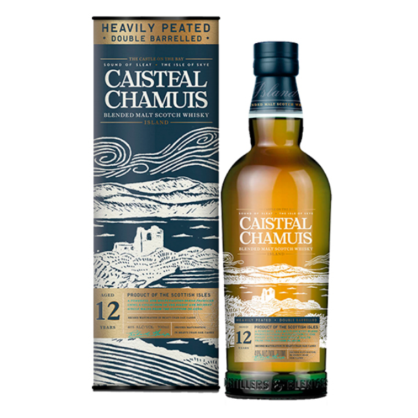 Caisteal Chamuis 12 Y.O. Heavily Peated Blended Malt Whisky 46% alc. 70 cl.