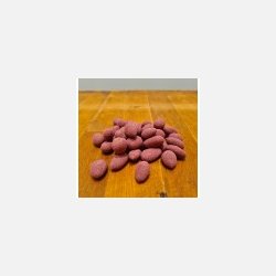 Dragerede Mandler med lys chokolade og hindbr