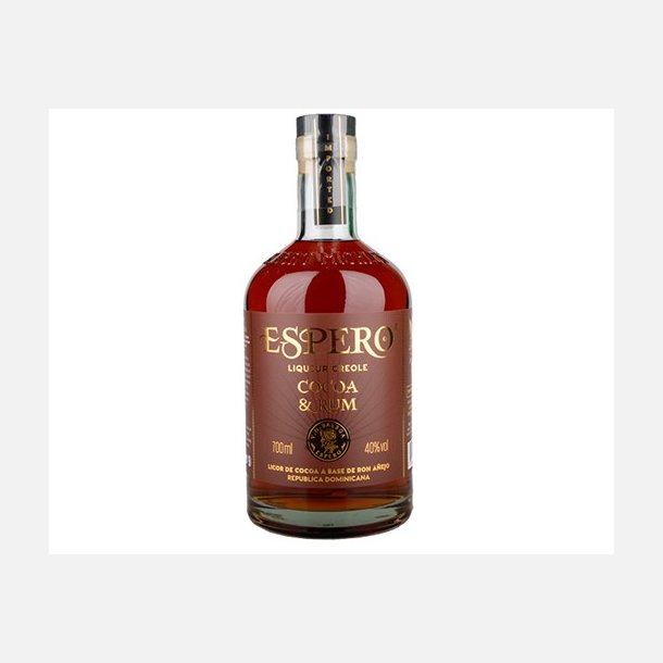 Espero Liqueur Caribbean Cocoa &amp; Rum Republica Dominicana 40% alc. 70 cl.