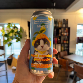 Hop Hooligans Good Morning Pineapple Heavily Fruited Pineapple Express Terpene-Infused Peach Banana and Pineapple Smoothie Sour Ale 6,0% alc. 50 cl. 