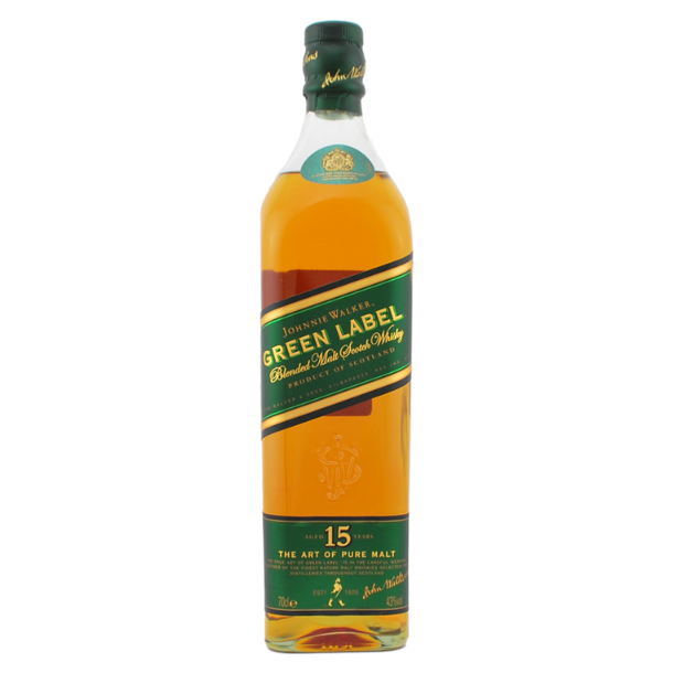 Johnnie Walker Green Label 15 Years Blended Whisky 43% alc. 70 cl.
