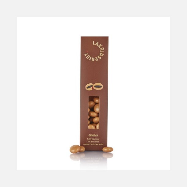 Ca. 170g Geneva salmiakpastil m. karamelchokolade Lakridseriet