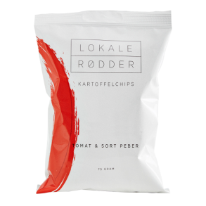 Lokale R�dder Kartoffelchips med Tomat & Sort Peber 75 gr.