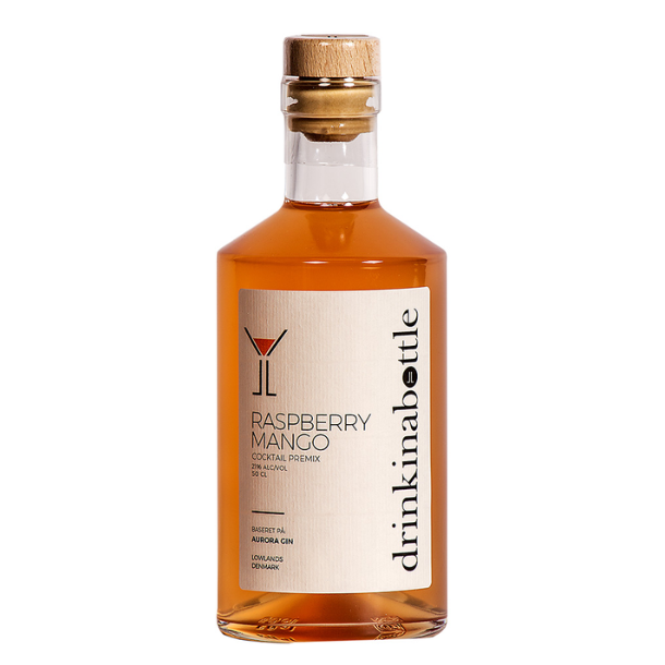 Lowlands Drink in a Bottle Raspberry Mango Cocktail Premix 21% alc. 50 cl. 