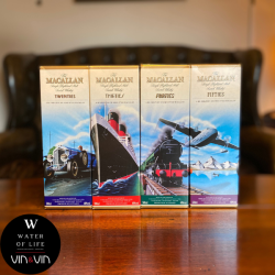 Macallan Travel Series Full Set 1920, 1930, 1940 and 1950's 4x40% alc. 4x50 cl.