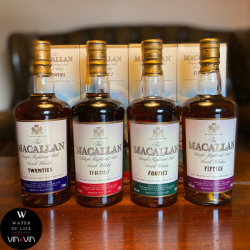 Macallan Travel Series Full Set 1920, 1930, 1940 and 1950's 4x40% alc. 4x50 cl.