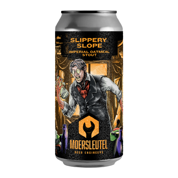 Moersleutel Slippery Slope Imperial Oatmeal Stout 12% alc. 44 cl. inkl. pant