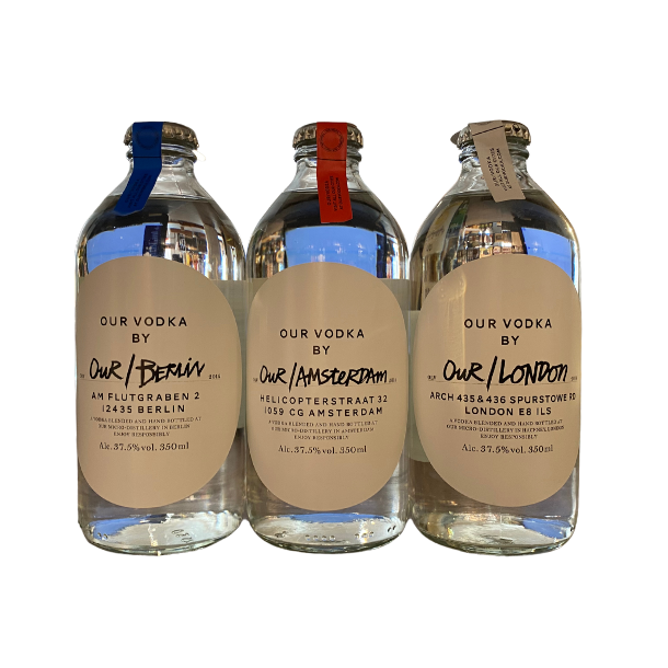 Our Vodka 3-Pack Berlin - London - Amsterdam 37,5% alc. 3 x 35 cl