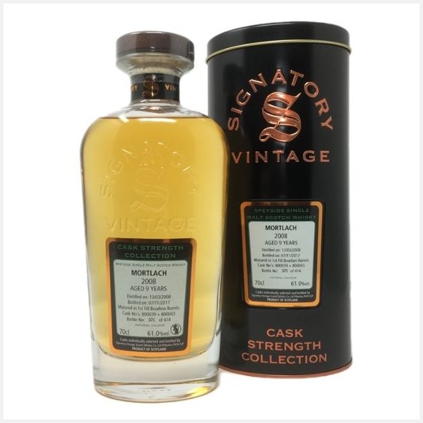 Signatory Cask Strength Collection Mortlach 2008 Aged 9 Years 61% alc. 70 cl