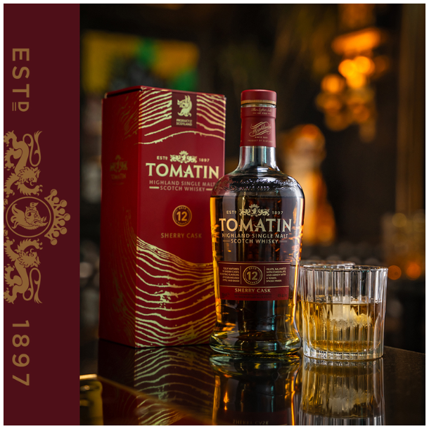 Tomatin 12 Years Single Malt Fully Sherry Cask Matured 40% alc. 70 cl. 