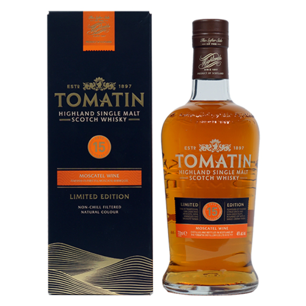 Tomatin 15 Years Moscatel Cask Finish 46% alc. 70 cl. Highland Single Malt Scotch Whisky