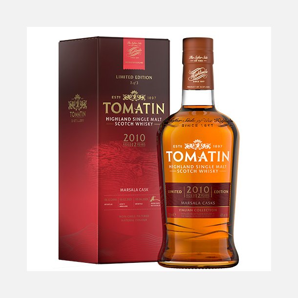 Tomatin Italian Collection 2010 Marsala Casks Aged 12 Years 46%alc 70cl