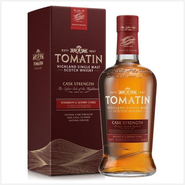 Tomatin Cask Strength 57,5% alc. 70 cl. Highland Single Malt Scotch Whisky