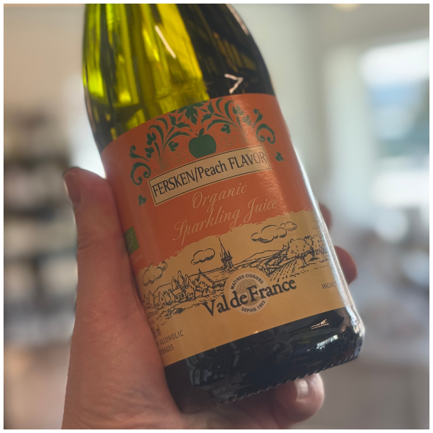 Val de France Fersken kologisk Alkoholfri Cider 75 cl. inkl. pant