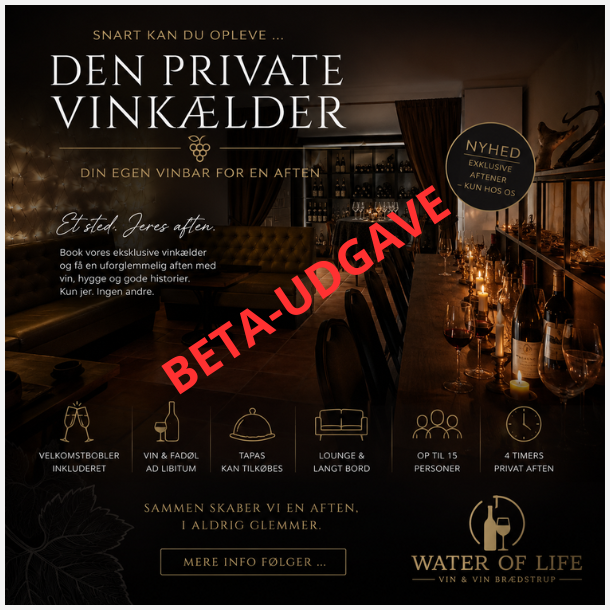 Book K�lderloungen 25. September kl. 18:00-23:00 | Min. 8 personer Maks. 12 personer
